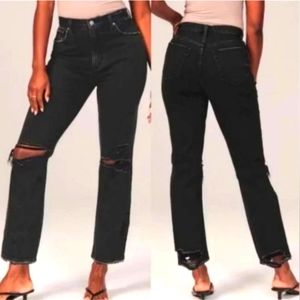 Abercrombie & Fitch curve love Ultra HighRise Ankle Straight Jeans size 24